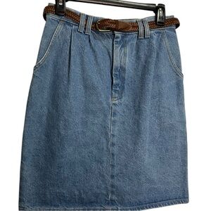 Vintage Vivaldi Belted Denim Skirt